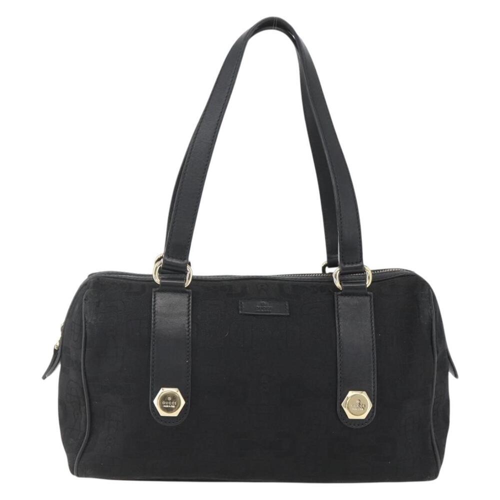 GUCCI Hand Bag Canvas Black Gold 248270 Auth ka1280 - Picture 13 of 16